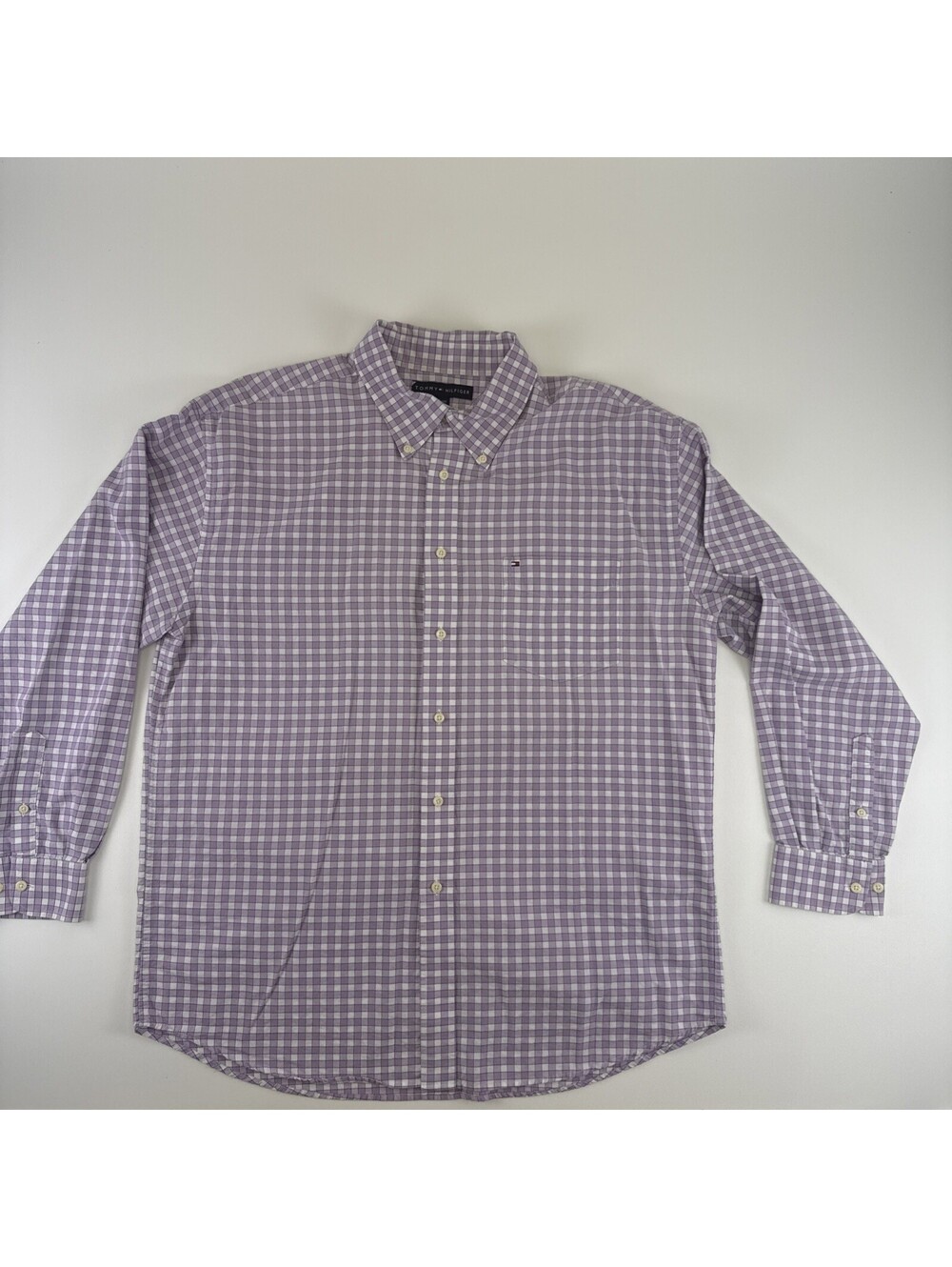 Vintage Tommy Hilfiger Men's Checked Button Down Long Sleeve XL